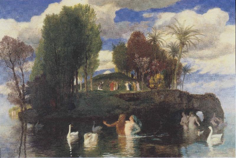 Arnold Bocklin The island of life oil painting image